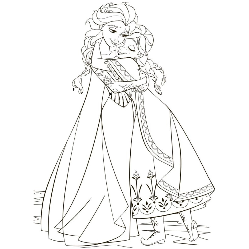 Vẽ vui với tranh tô màu công chúa Anna cho trẻ em thú vị