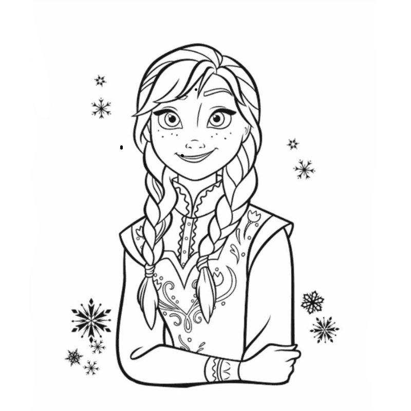 Thỏa sức sáng tạo tranh tô màu công chúa Anna toàn thân sinh động