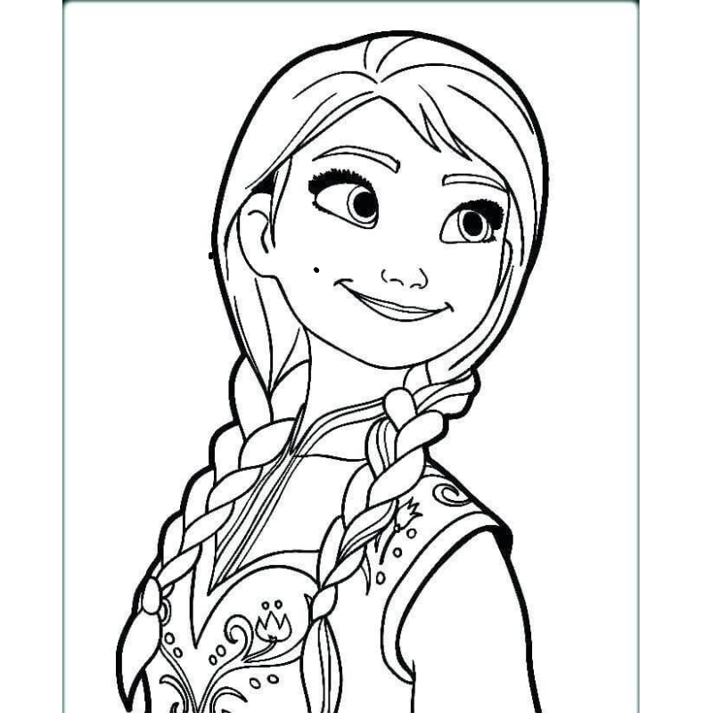 Bé vui vẽ tranh tô màu công chúa Anna cho bé yêu dễ thương