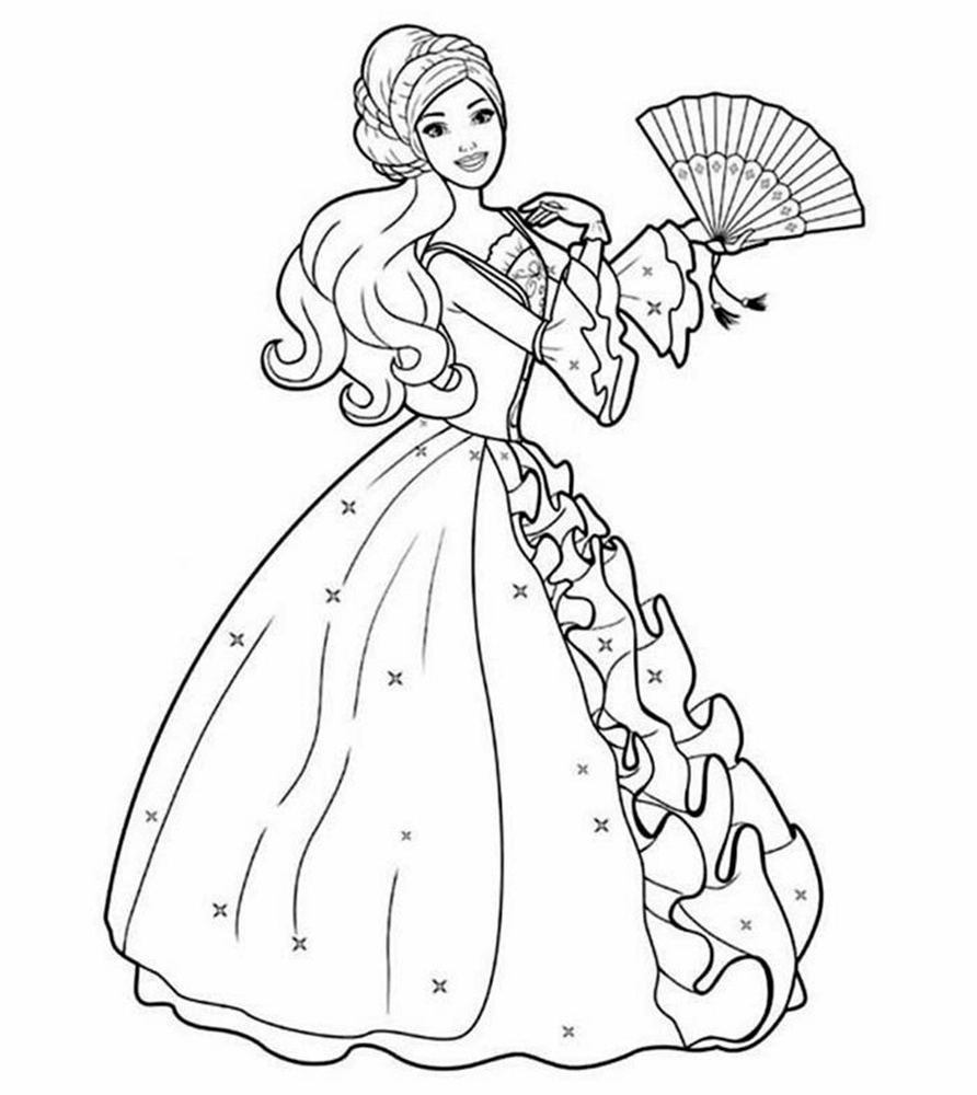 Bé thỏa sức tô với tranh tô màu barbie búp bê đẹp mắt