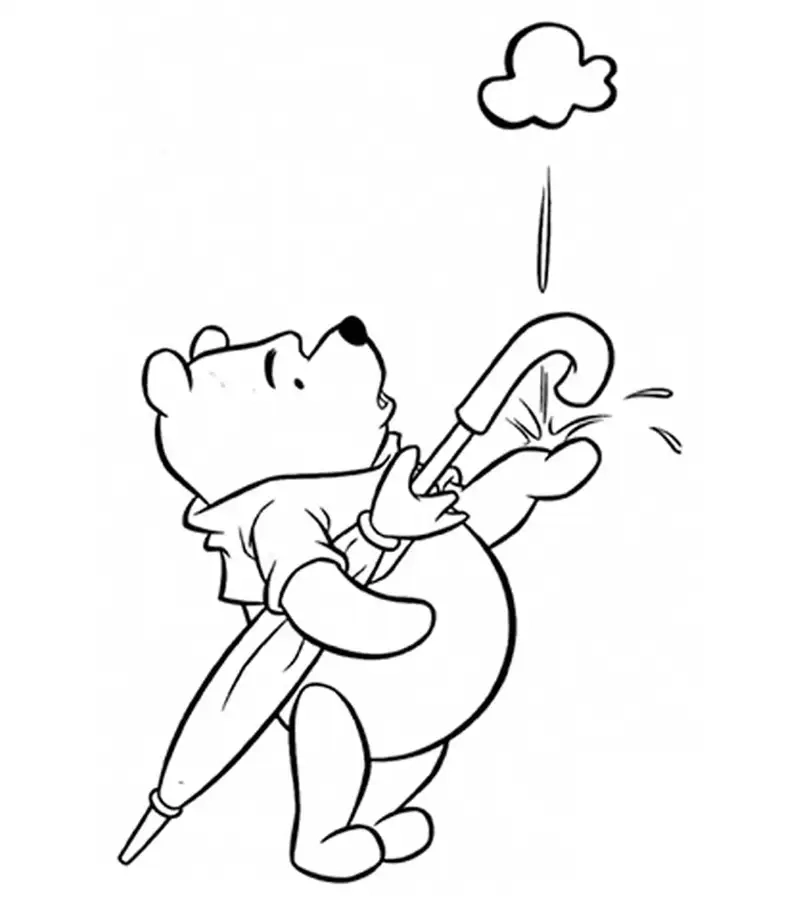 Bé thích mê tranh tô màu gấu pooh cute dễ thương và ngộ nghĩnh