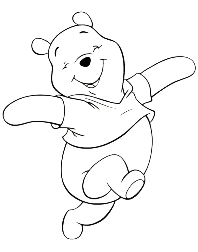Bé yêu thích hình tô màu gấu pooh sinh động và đáng yêu