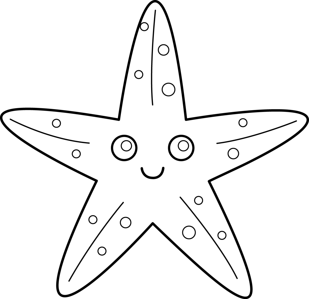 Vui chơi với tranh tô màu ngôi sao 5 cánh ngộ nghĩnh