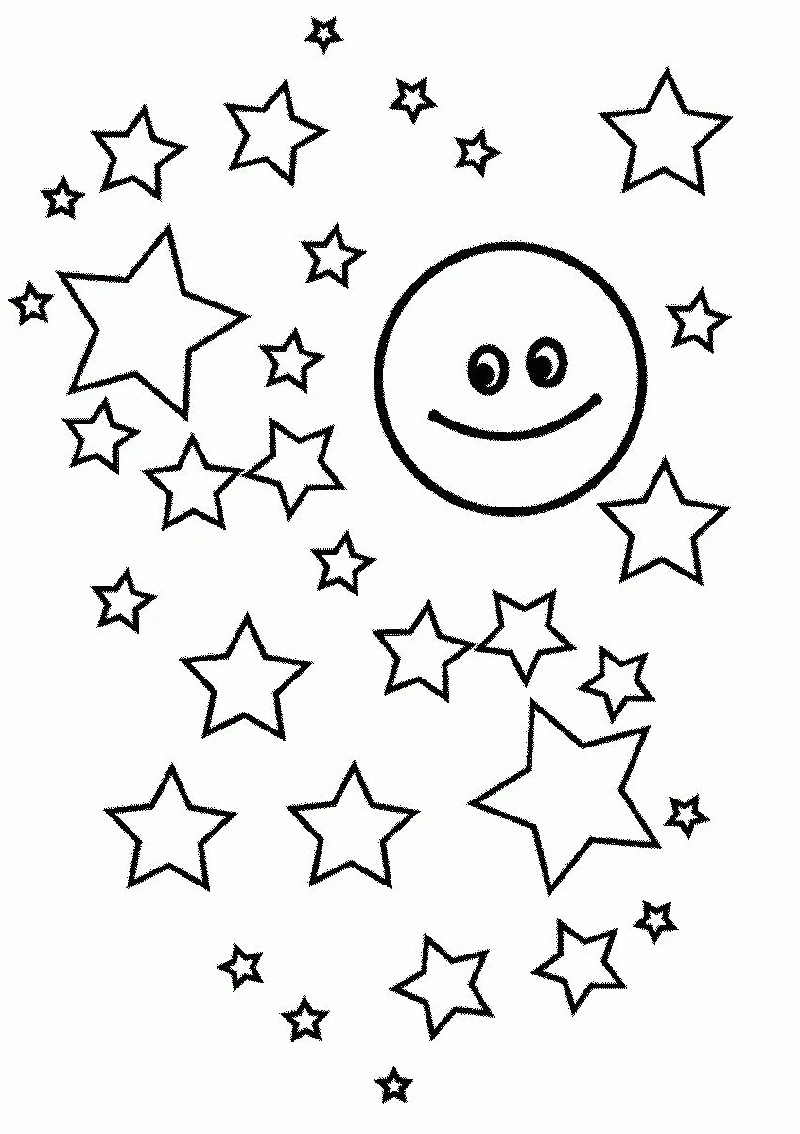 Tô sáng tranh tô màu ông sao dễ thương và sinh động