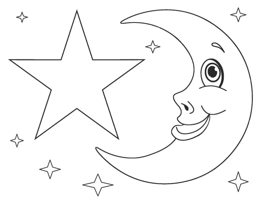 Tô sáng tô màu các ngôi sao lung linh và đáng yêu