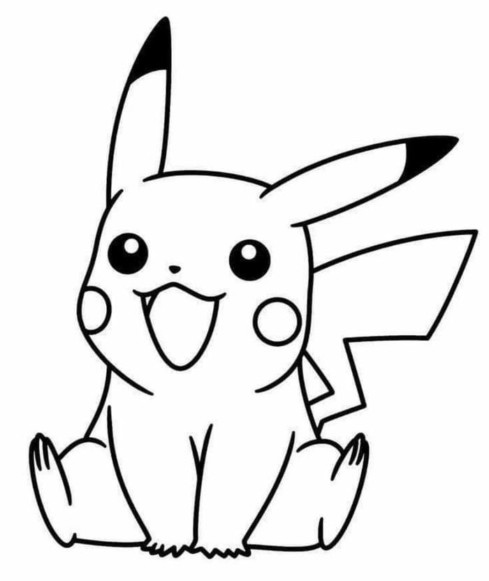 Tận hưởng niềm vui cùng tranh tô màu Pikachu dễ thương