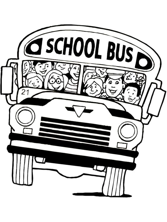  Tranh tô màu xe bus với hình ảnh sinh động và vui nhộn 