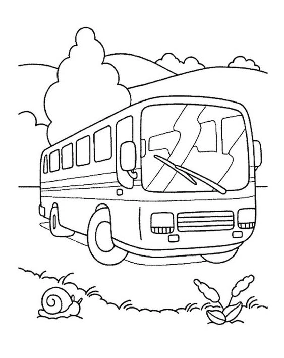 Bé thích tranh tô màu xe bus siêu nhân dễ thương