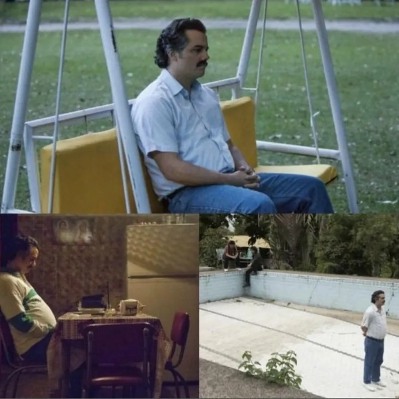 Buồn bã với sad pablo escobar meme ngồi một mình