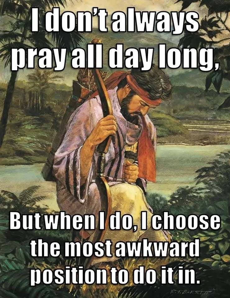 Man praying meme truyền cảm hứng cầu nguyện vui vẻ