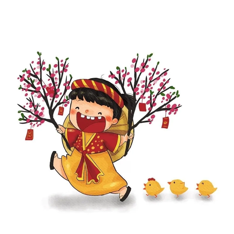 Avatar tết cute 2025 rồng bay siêu dễ thương