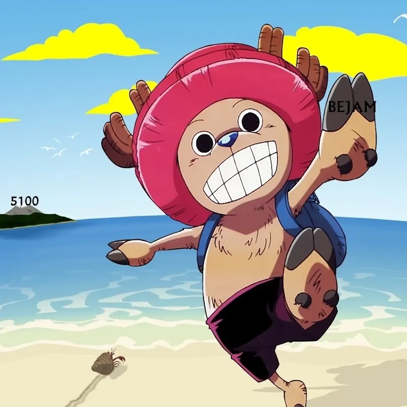 One piece chopper dễ thương đội mũ hồng