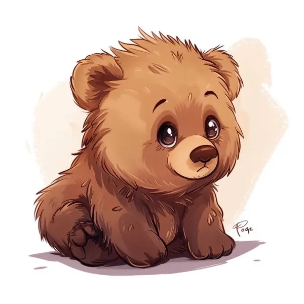 Hình nền gấu cute chibi đáng yêu thư giãn