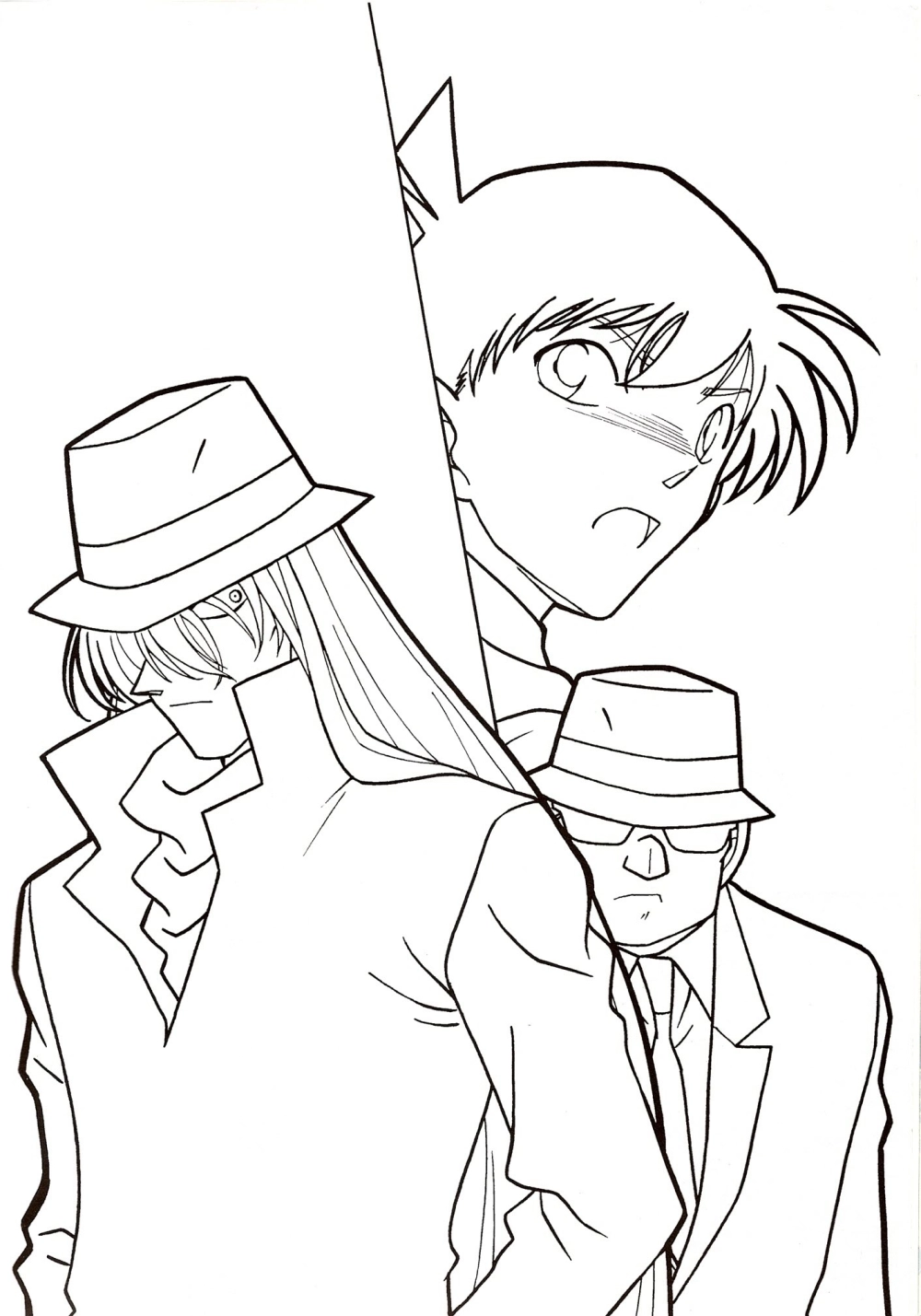  Tuyển tập hình tô màu Conan dễ thương dành bé sáng tạo nhất 