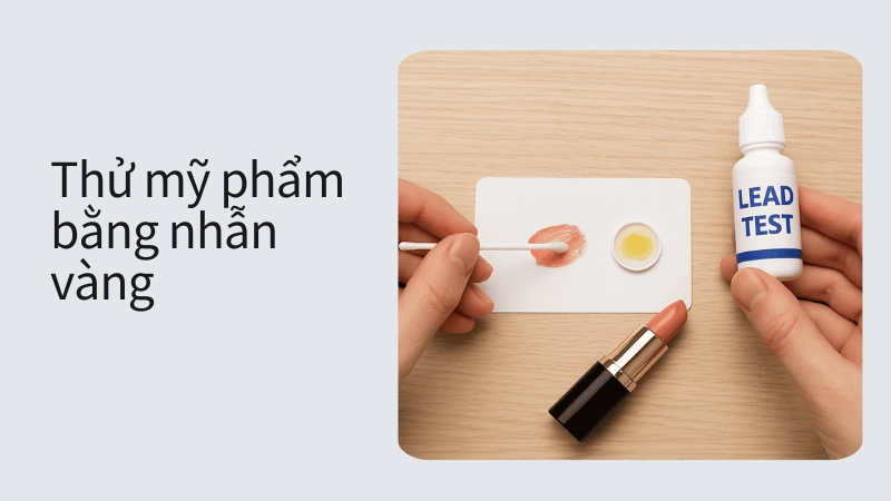 Nhẫn vàng 24k thử độ an toàn của mỹ phẩm