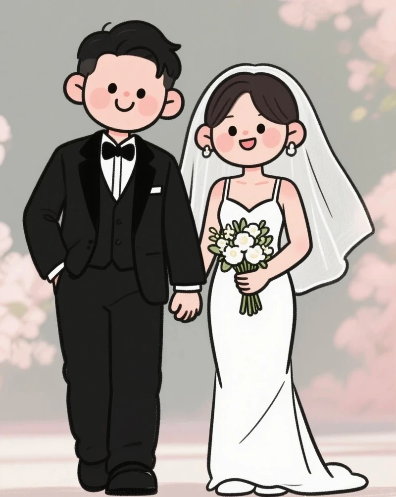 Tổng hợp hình chibi dâu rể đẹp ngọt ngào dành cho các cặp đôi