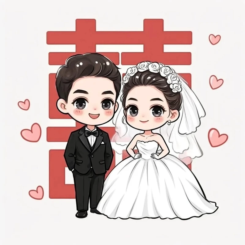 Tuyển chọn hình minh họa dâu rể chibi cực đáng yêu