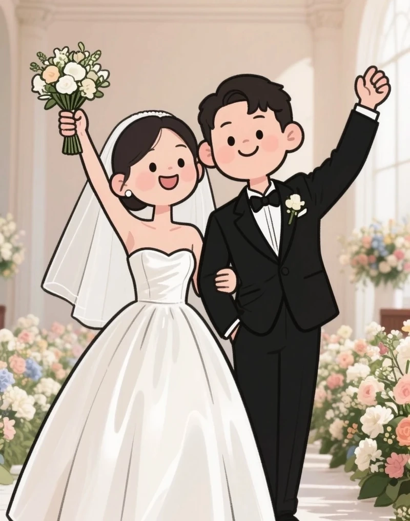 Khám phá bộ hình vẽ chibi dâu rể ngọt ngào đang được yêu thích