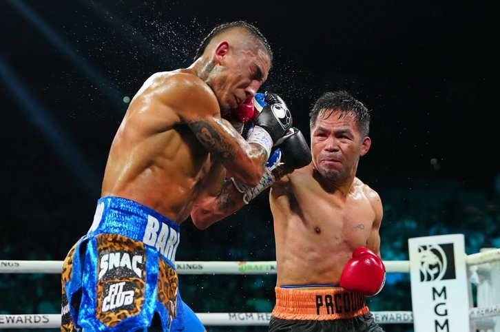 Pacquiao trong trận đấu tái xuất