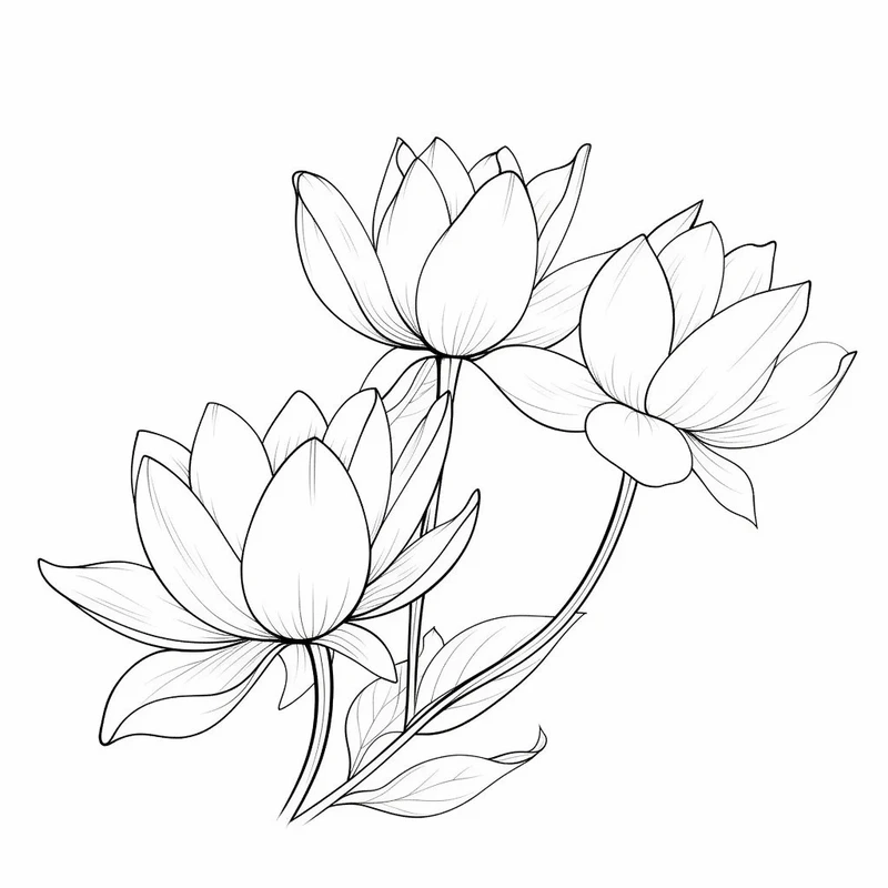 Bé thích mê tranh tô màu hoa sen dễ thương cực đáng yêu