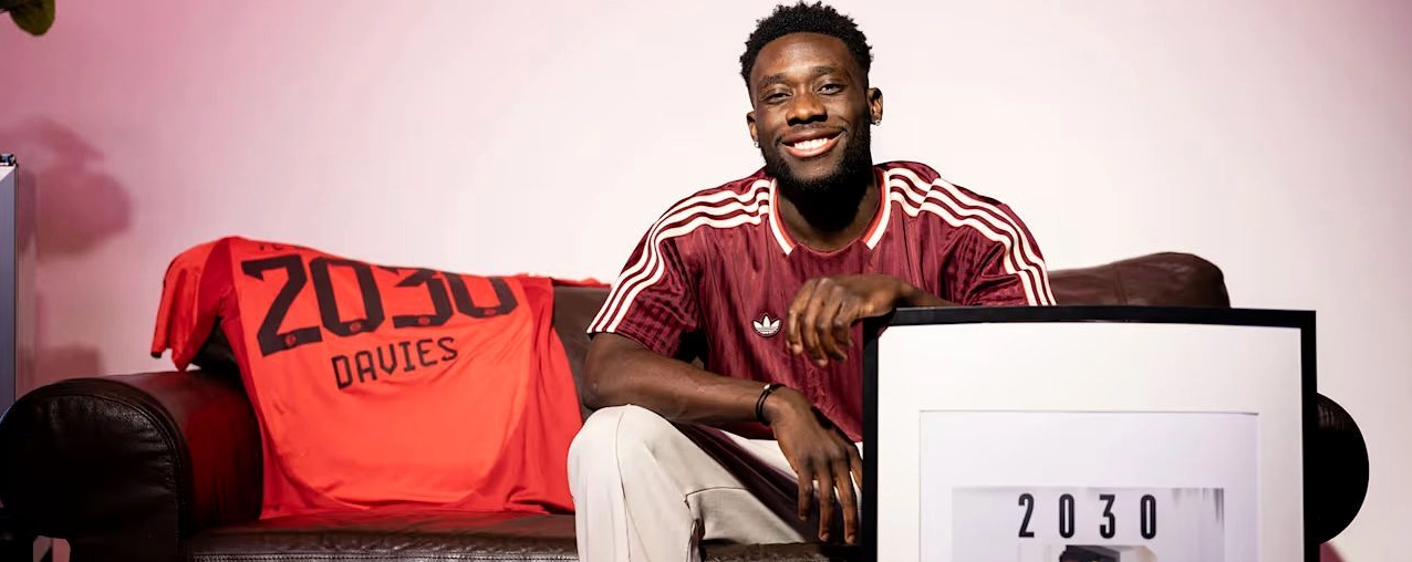 Alphonso Davies has signed a new contract at Bayern Munich until 2030