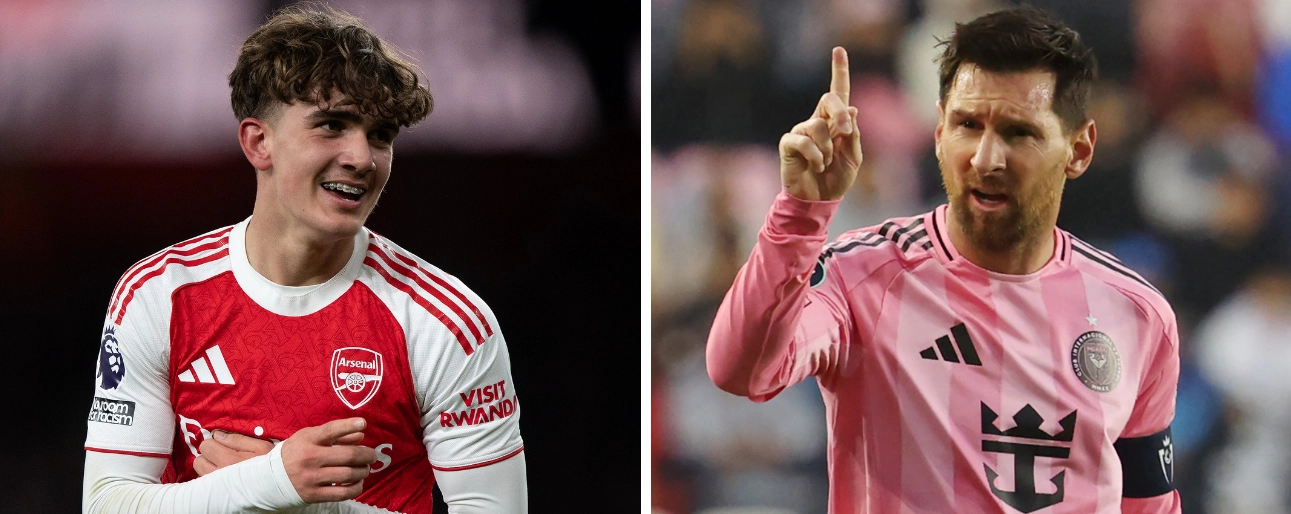 Tài năng trẻ Max Dowman chụp ảnh cùng huyền thoại Lionel Messi