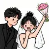 Tuyển chọn ảnh chibi dâu rể cute đáng yêu cho ngày cưới
