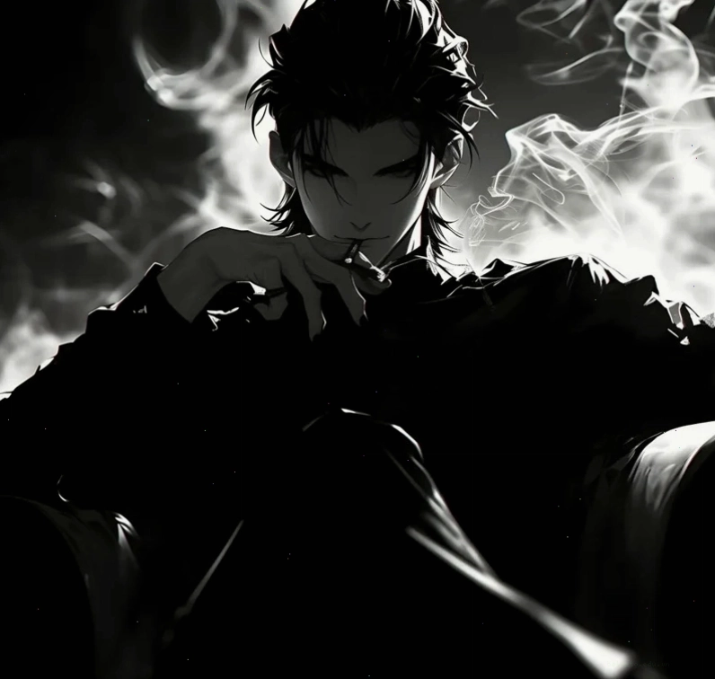 Ảnh anime nam với hiệu ứng ánh sáng ấn tượng, tăng thêm phần ma mị