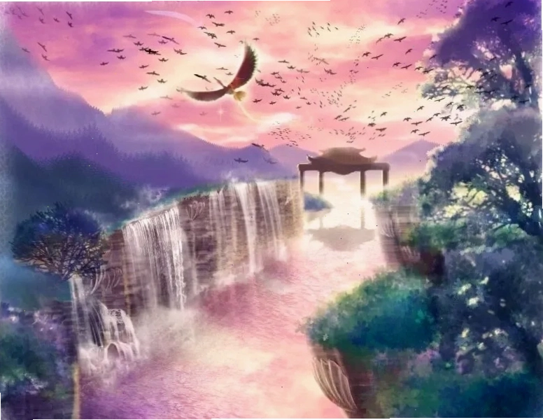 Ảnh nền phong cảnh anime lãng mạn