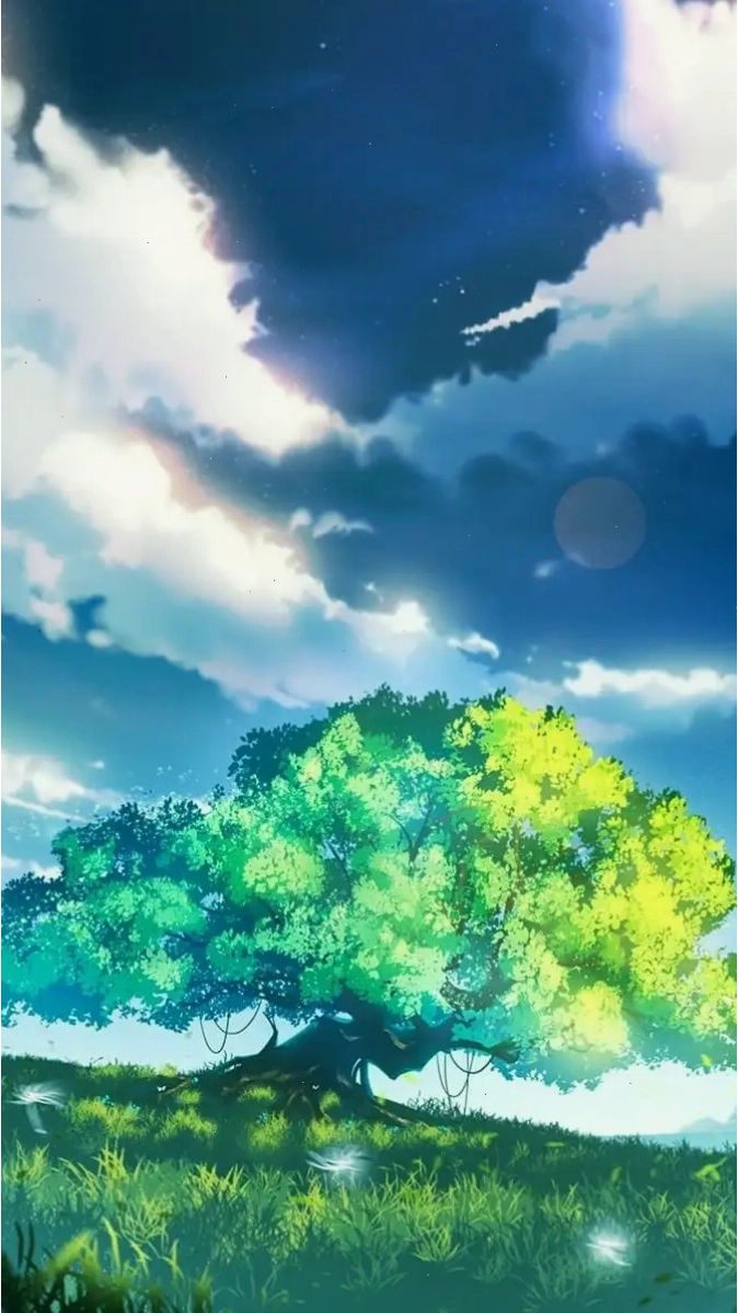 Ảnh phong cảnh anime đẹp làm hình nền điện thoại