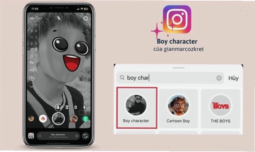 Ảnh trai đẹp với filter boy character