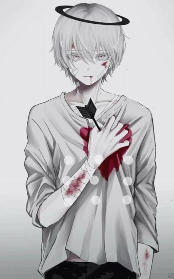 Anime nam nhìn xa xăm qua cửa kính