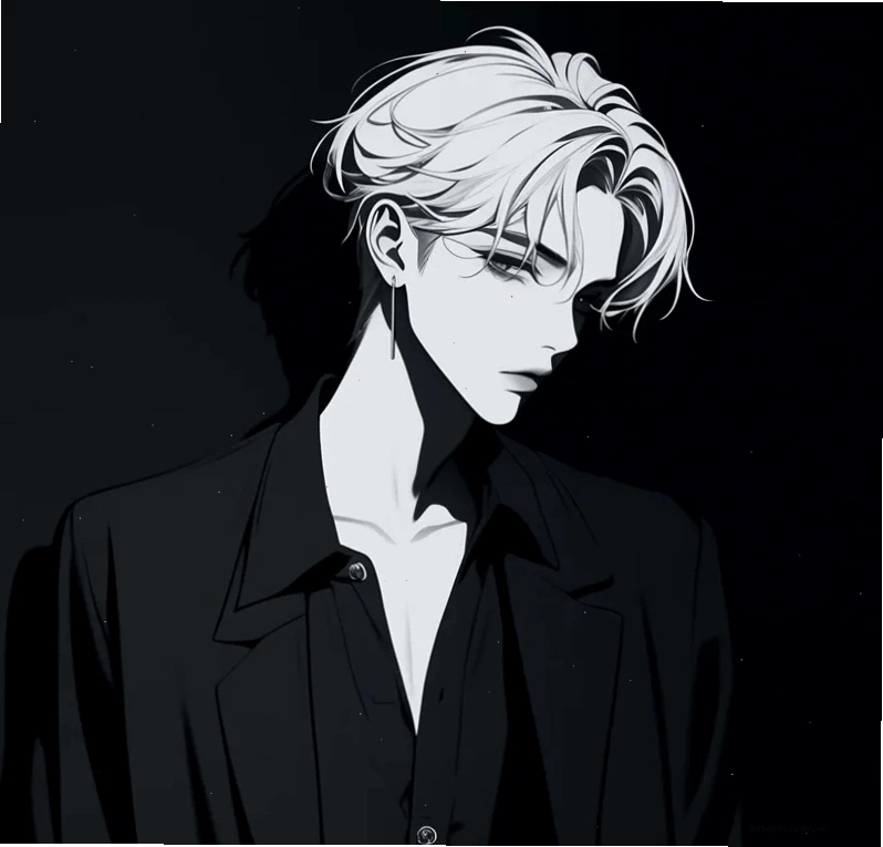 Anime nam với vẻ ngoài có phần nổi loạn và bất cần