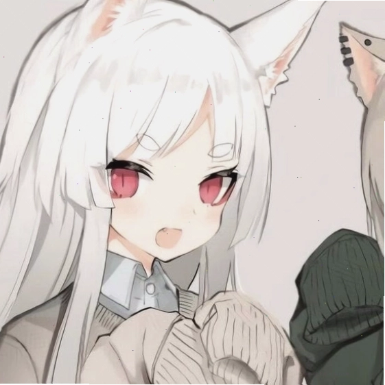 Avatar anime đen trắng đôi với hiệu ứng phát sáng ấn tượng