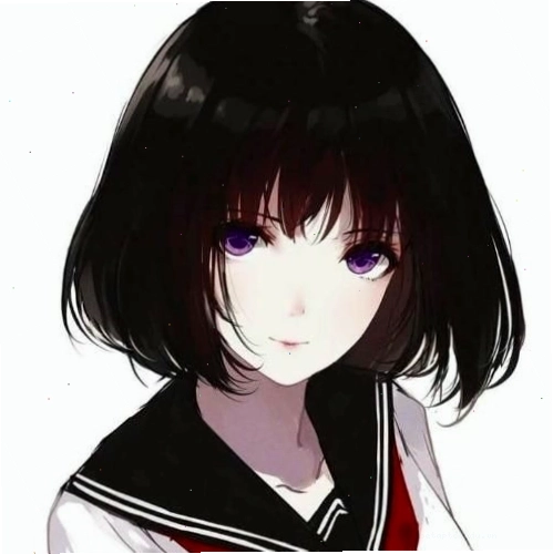 Avatar anime đen trắng với hiệu ứng mờ ảo, tạo cảm giác bí ẩn
