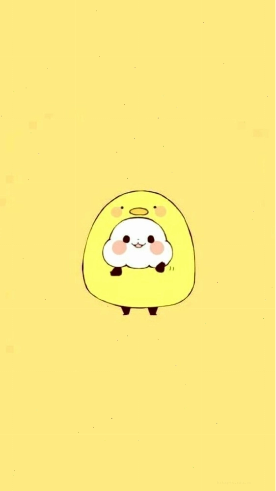 Avatar anime màu vàng cute với đôi mắt to tròn và biểu cảm ngộ nghĩnh
