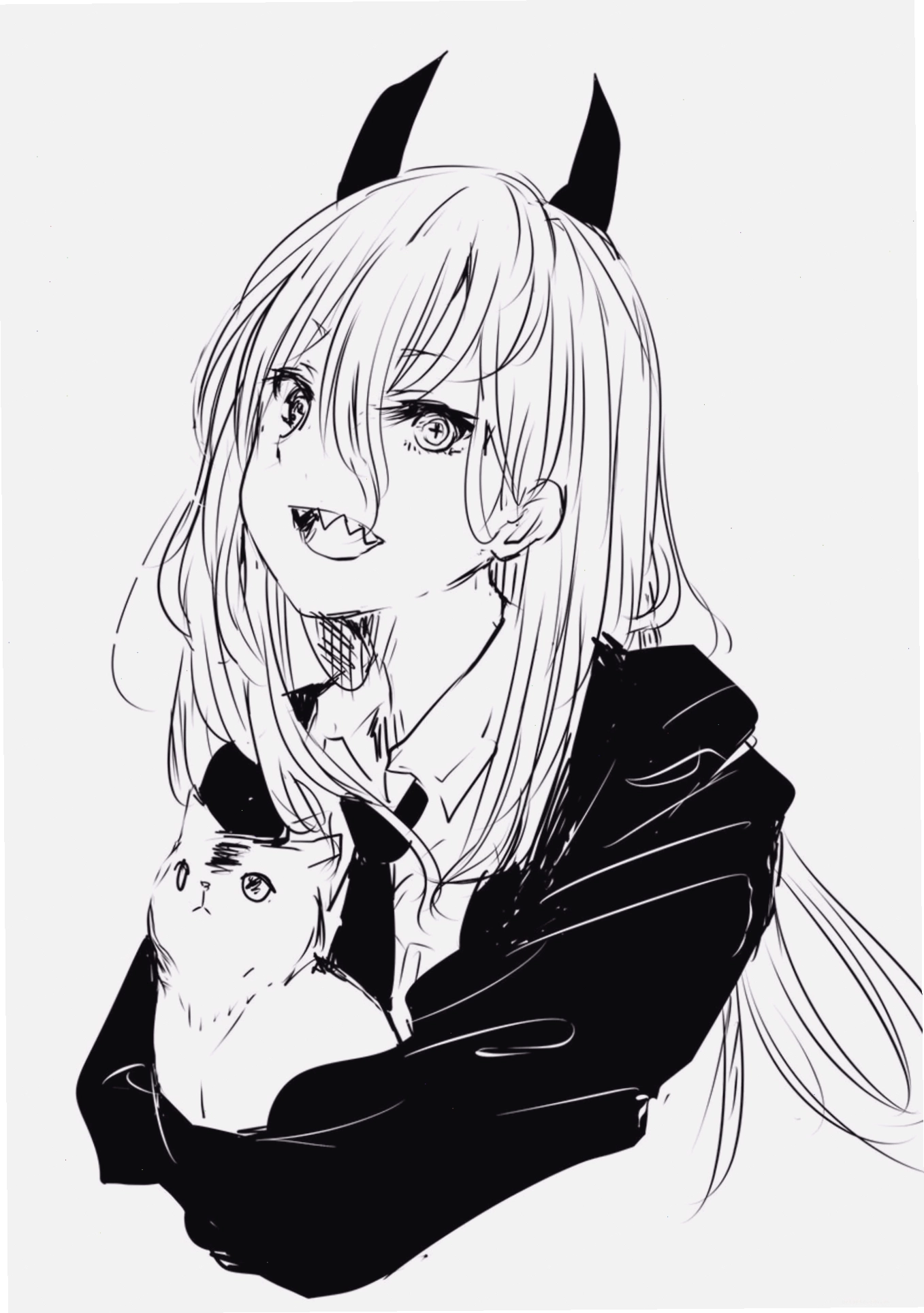 Avatar anime nam trắng đen với tạo hình độc đáo, thể hiện cá tính riêng