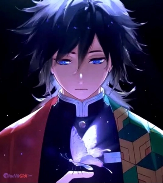 Avatar anime nam với mái tóc vuốt ngược và ánh mắt sắc sảo