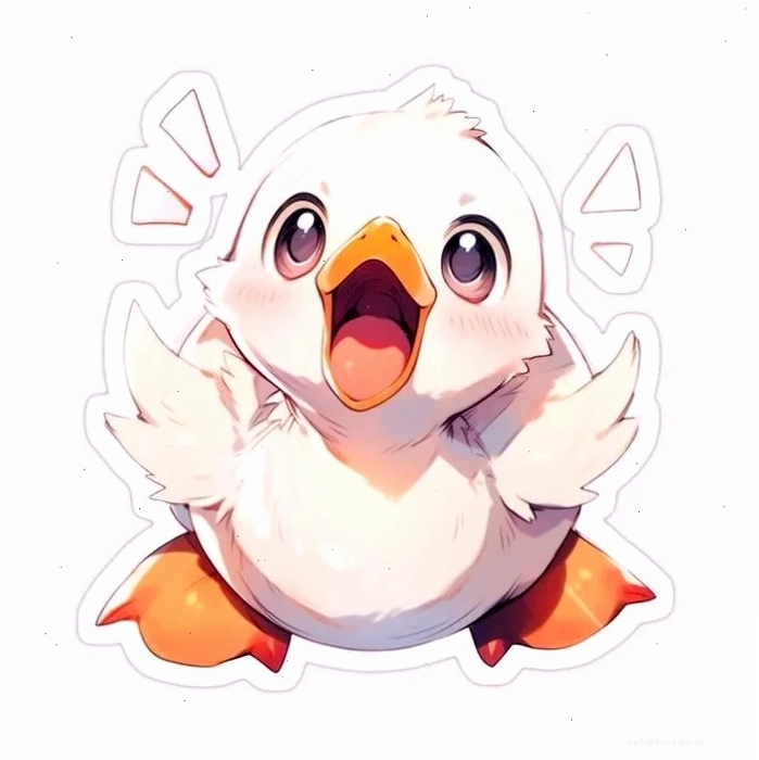 Avatar con vịt chibi màu hồng đáng yêu