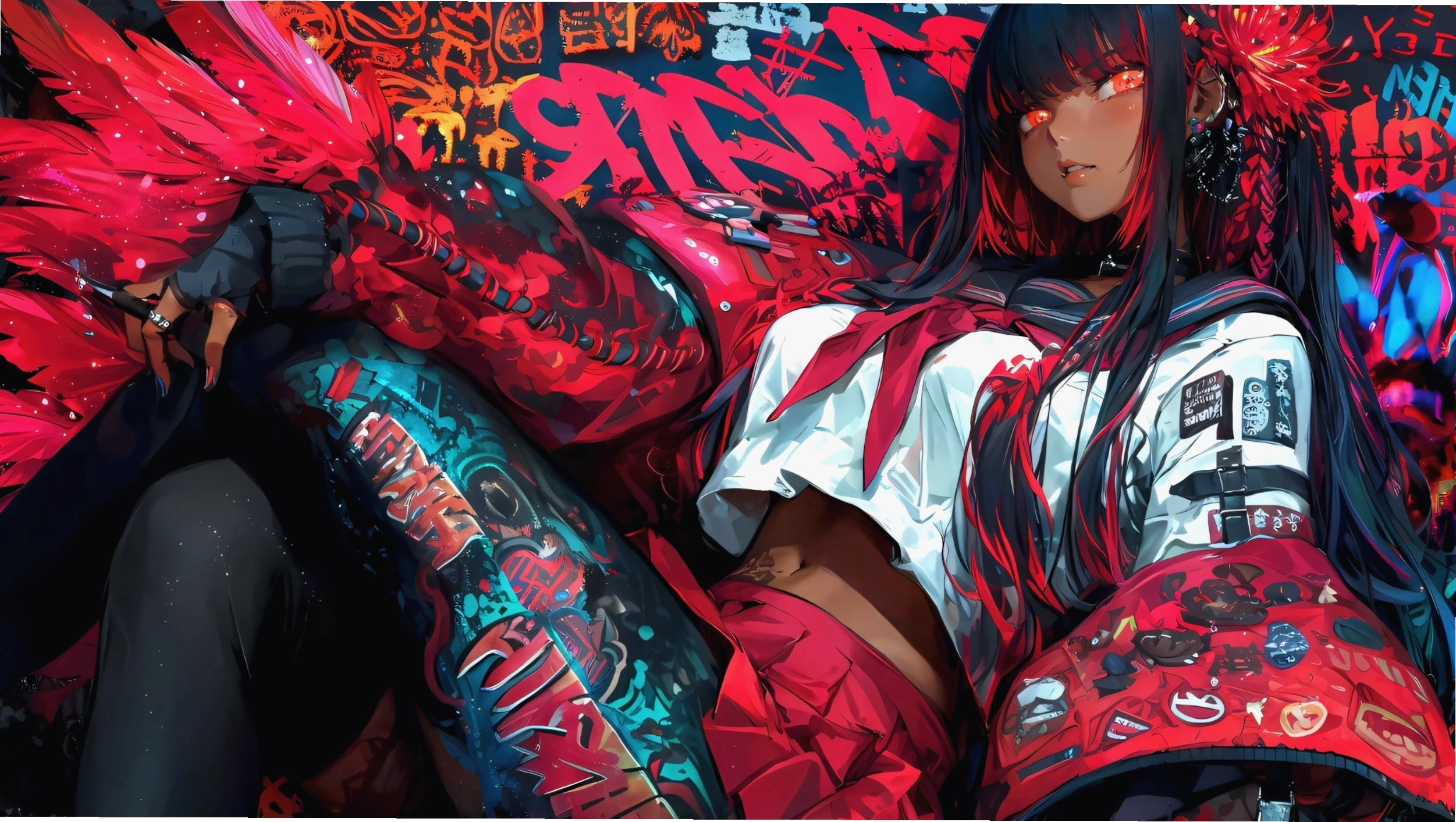 Avatar mèo anime với đôi mắt to tròn và biểu cảm ngộ nghĩnh