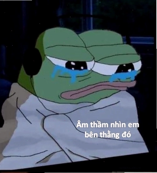 Biểu cảm khóc vì bất lực trong meme