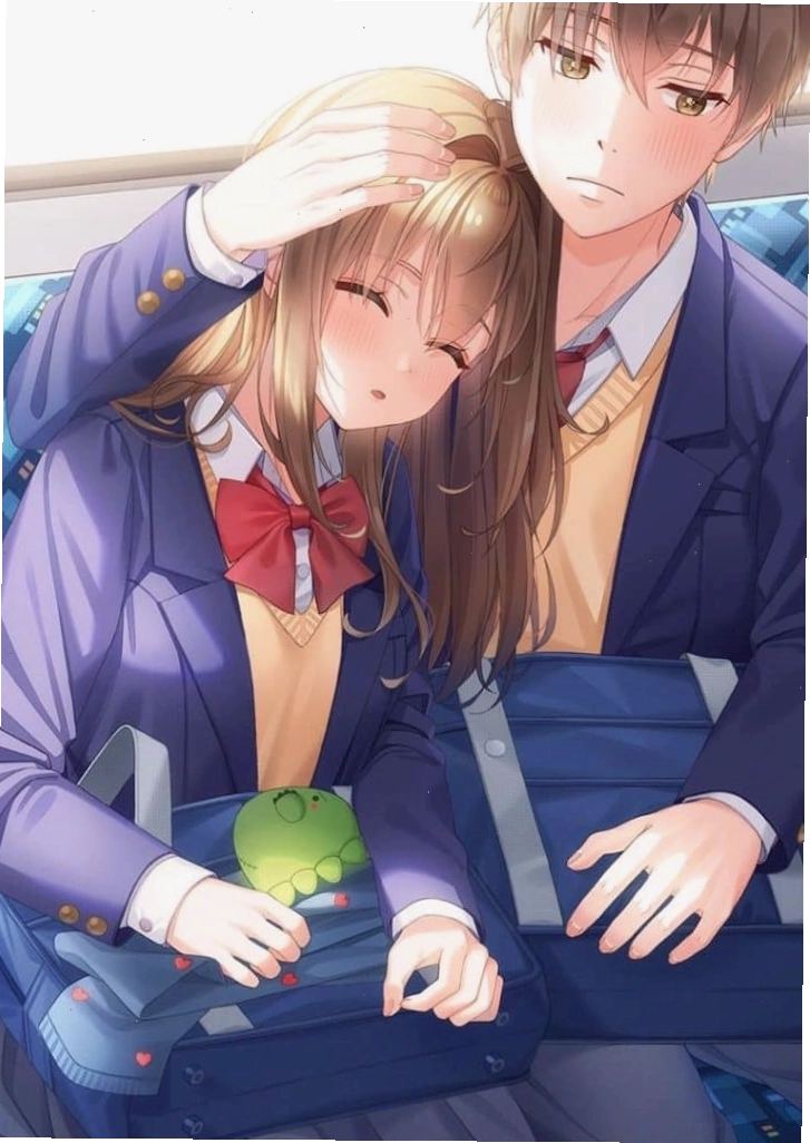 Cặp đôi anime nhìn nhau đắm đuối