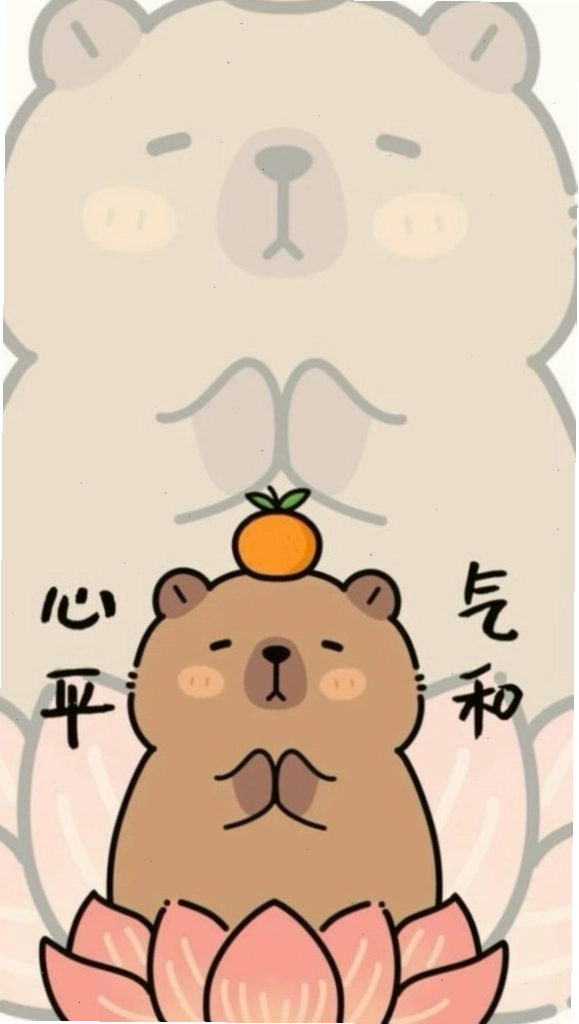Capybara ngồi thiền giác ngộ