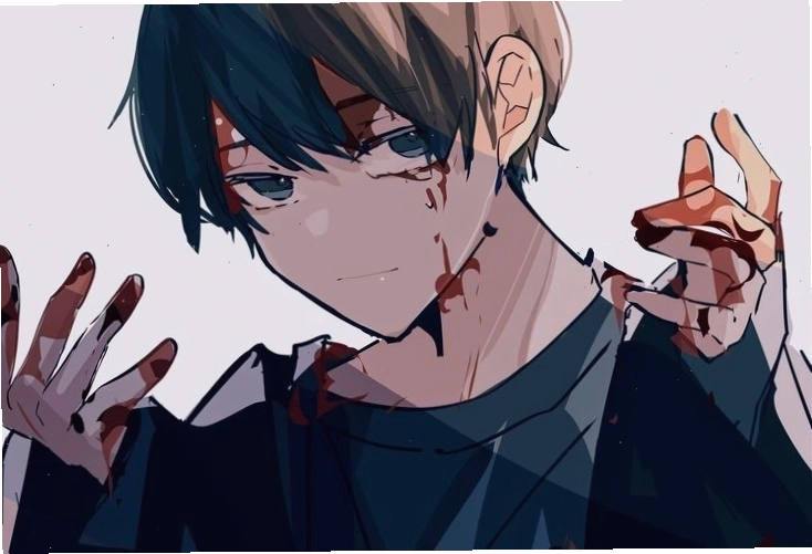 Chàng trai anime với ánh mắt sâu lắng