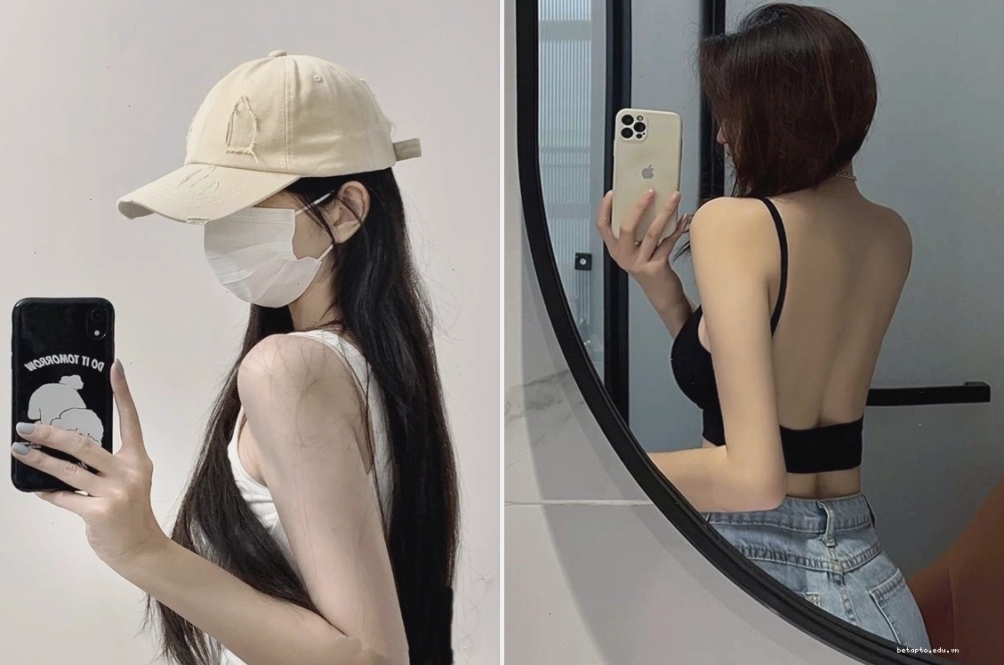 Chụp ảnh trước gương trong nhà tắm mang nét cá tính