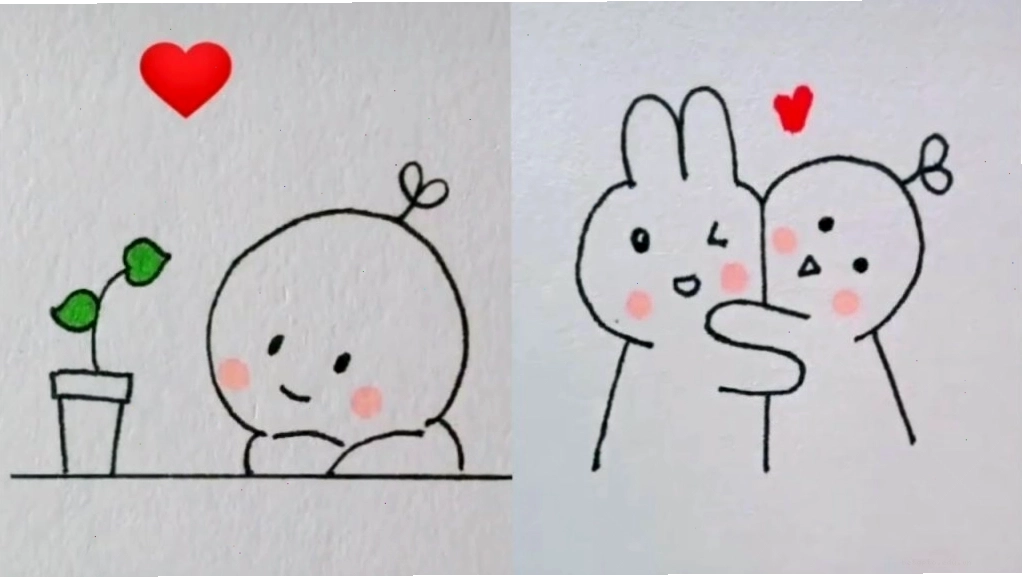 Cô gái chibi cầm bó hoa