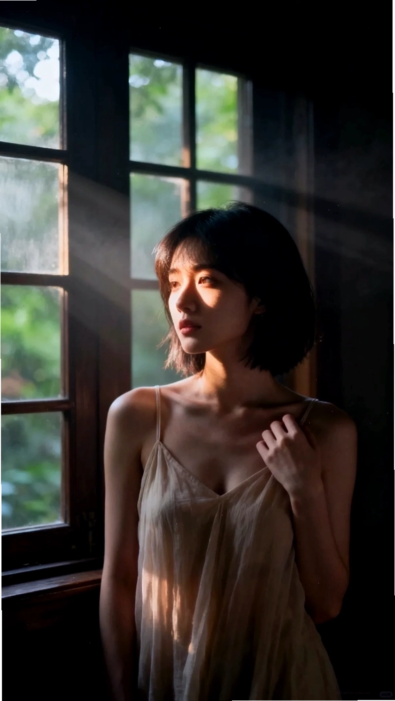 Cô gái xinh tóc ngắn đeo kính và che mặt, tạo vẻ ngoài bí ẩn