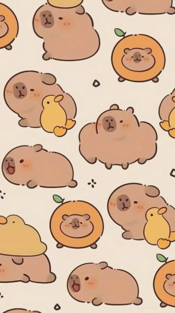 Đàn Capybara thân thiết bên đàn vịt vàng