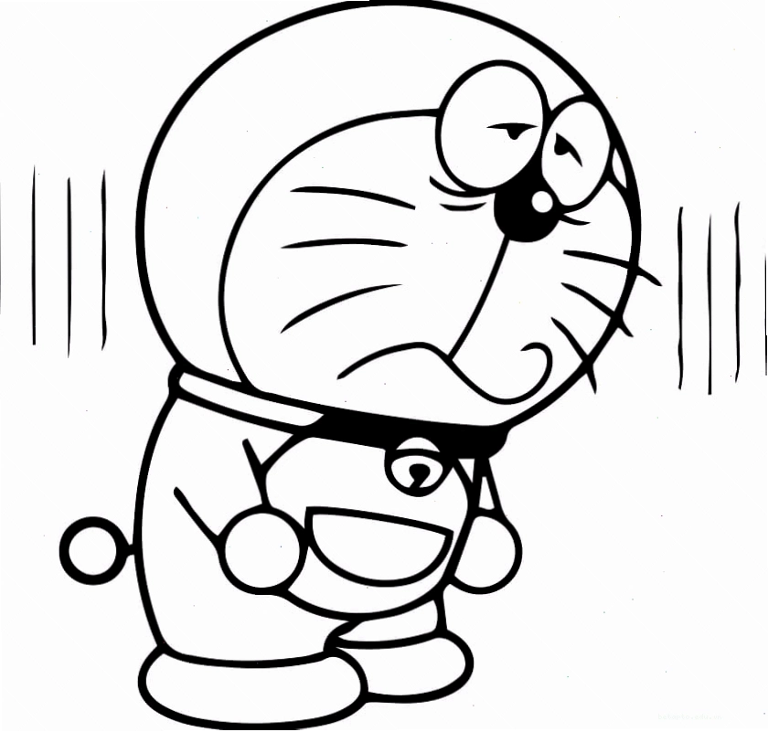 Doremon với vẻ mặt buồn bã cần được an ủi