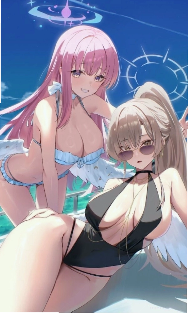 Gái anime mặc đồ bơi quyến rũ